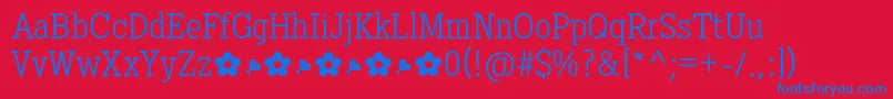 Diezma Light Font – Blue Fonts on Red Background