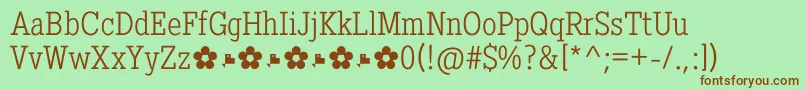 Diezma Light Font – Brown Fonts on Green Background