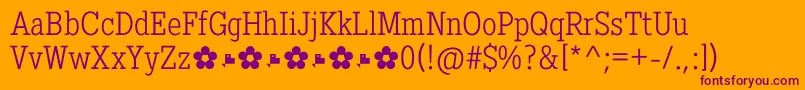 Diezma Light Font – Purple Fonts on Orange Background