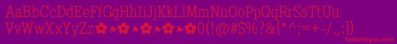 Diezma Light Font – Red Fonts on Purple Background