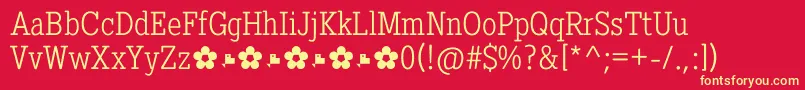 Diezma Light Font – Yellow Fonts on Red Background