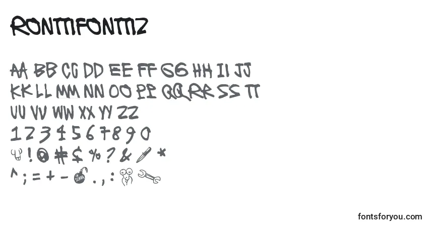 Police Ronttifontti2 - Alphabet, Chiffres, Caractères Spéciaux