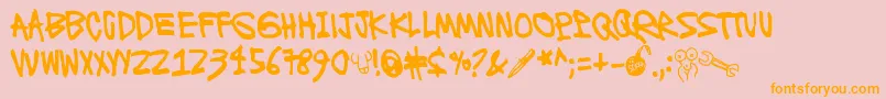 More about Ronttifontti2 Font Ronttifontti2 Font – Orange Fonts on Pink Background