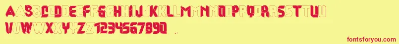 difo Font – Red Fonts on Yellow Background