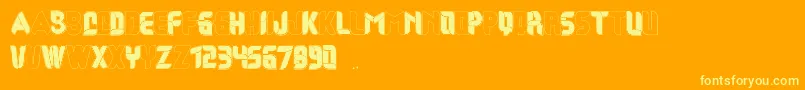 difo Font – Yellow Fonts on Orange Background