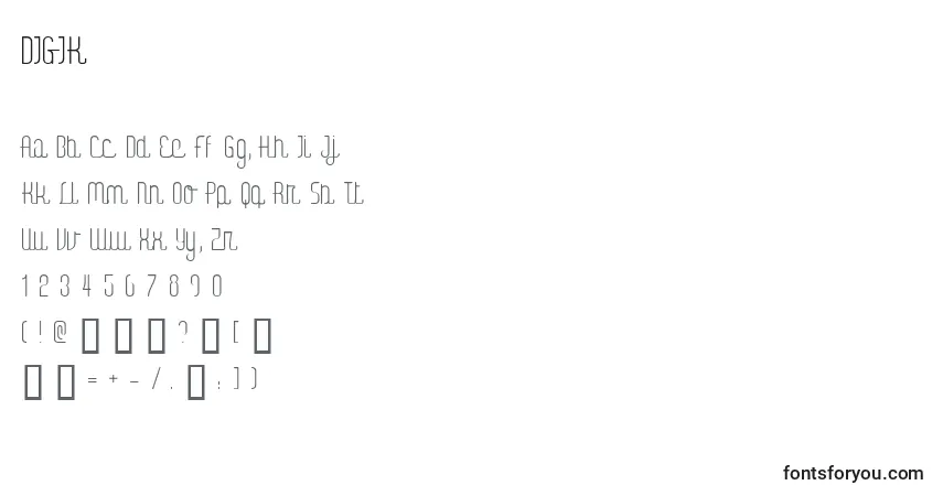 Schriftart DIGIK    (125062) – Alphabet, Zahlen, spezielle Symbole
