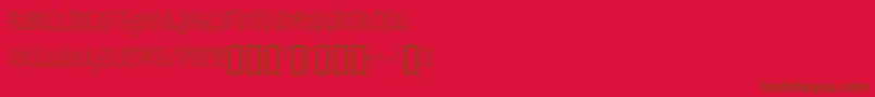 Шрифт DIGIK    – коричневые шрифты на красном фоне
