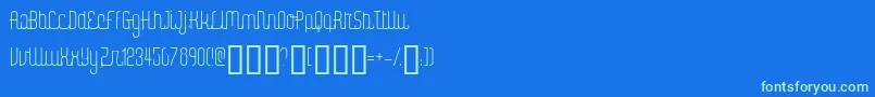 Saiba mais sobre a fonte DIGIK Fonte DIGIK – fontes verdes em um fundo azul