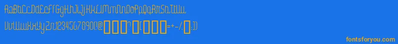 DIGIK フォントについての詳細 フォントDIGIK – オレンジ色の文字が青い背景にあります。