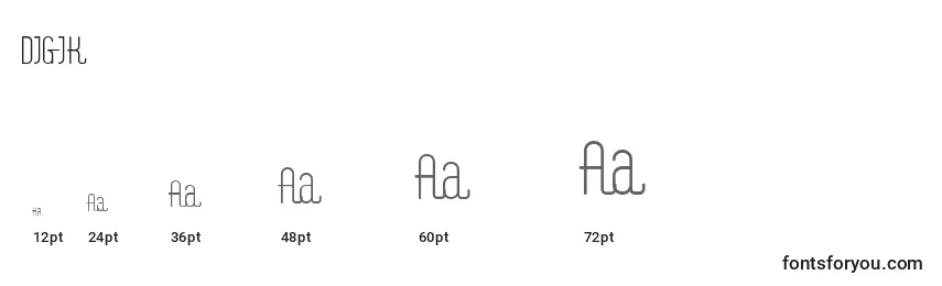 Размеры шрифта DIGIK    (125062)