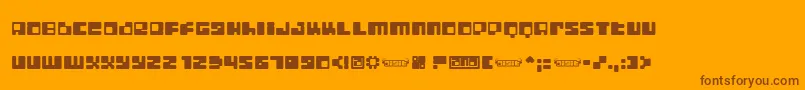 DIGILF   Font – Brown Fonts on Orange Background