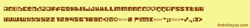 DIGILF   Font – Brown Fonts on Yellow Background