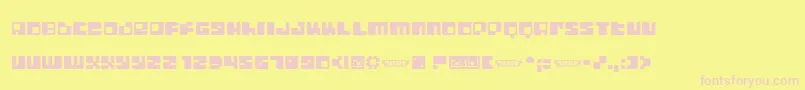 DIGILF   Font – Pink Fonts on Yellow Background