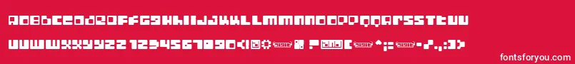 DIGILF   Font – White Fonts on Red Background