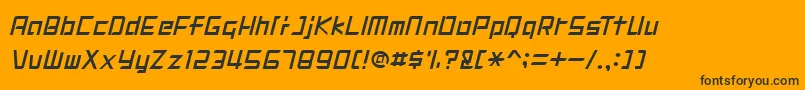 DIGIMRG Font – Black Fonts on Orange Background