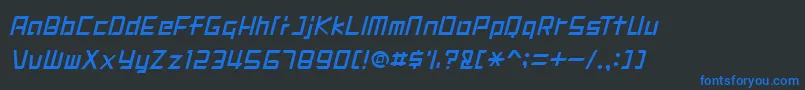 Fonte DIGIMRG – fontes azuis em um fundo preto
