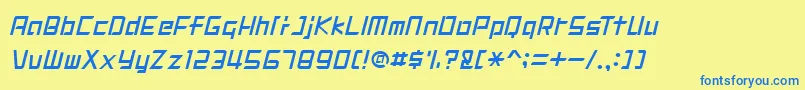 DIGIMRG Font – Blue Fonts on Yellow Background