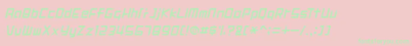 DIGIMRG Font – Green Fonts on Pink Background