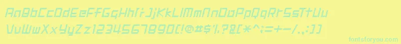 DIGIMRG Font – Green Fonts on Yellow Background