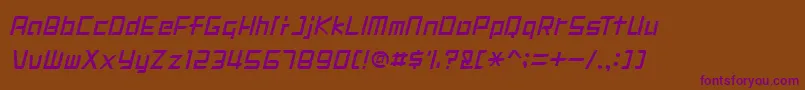 DIGIMRG Font – Purple Fonts on Brown Background