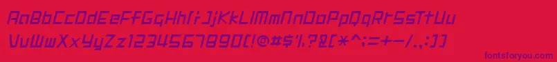 DIGIMRG Font – Purple Fonts on Red Background