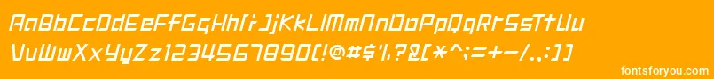DIGIMRG Font – White Fonts on Orange Background