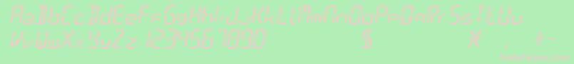 Digit Font – Pink Fonts on Green Background