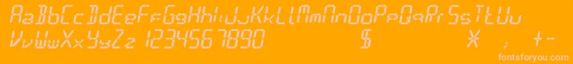 Digit Font – Pink Fonts on Orange Background