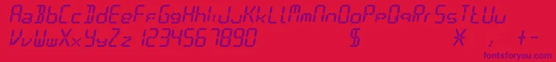 Digit Font – Purple Fonts on Red Background