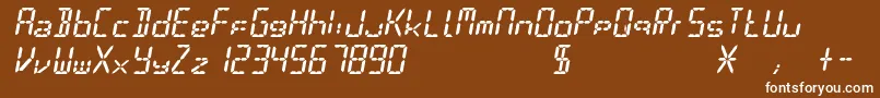 Шрифт Digit – белые шрифты на коричневом фоне
