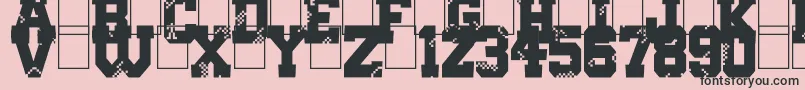 Digital College Font – Black Fonts on Pink Background