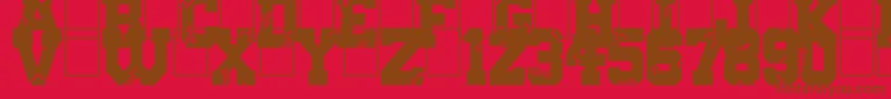 フォントDigital College – 赤い背景に茶色の文字