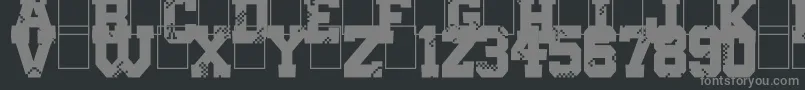 Digital College Font – Gray Fonts on Black Background
