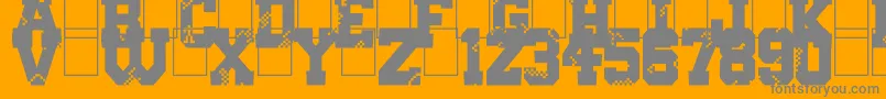 Digital College Font – Gray Fonts on Orange Background