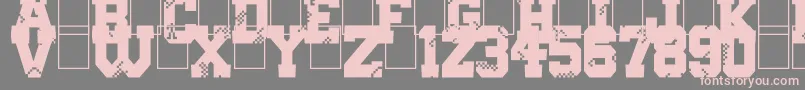 Digital College Font – Pink Fonts on Gray Background