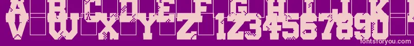 Digital College-fontti – vaaleanpunaiset fontit violetilla taustalla