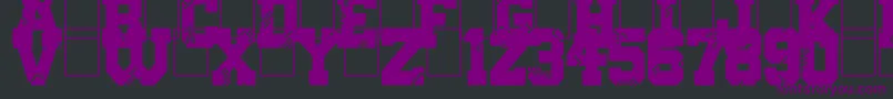 Digital College-fontti – violetit fontit mustalla taustalla