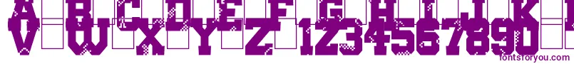 Digital College-fontti – violetit fontit valkoisella taustalla