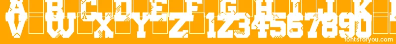 Digital College Font – White Fonts on Orange Background
