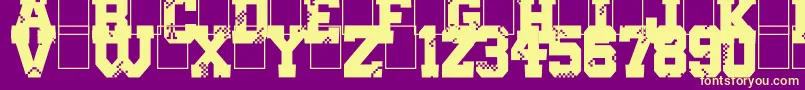 Digital College Font – Yellow Fonts on Purple Background