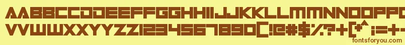 Digital Dare Font – Brown Fonts on Yellow Background