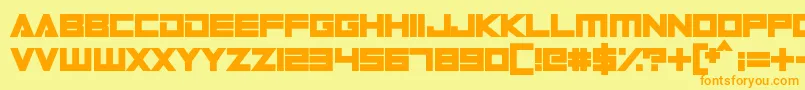 Digital Dare Font – Orange Fonts on Yellow Background