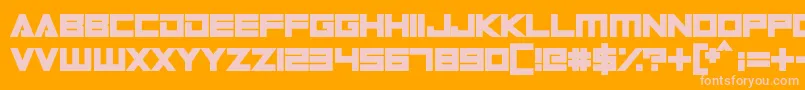 フォントDigital Dare – オレンジの背景にピンクのフォント