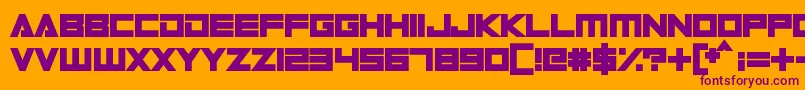 Digital Dare Font – Purple Fonts on Orange Background