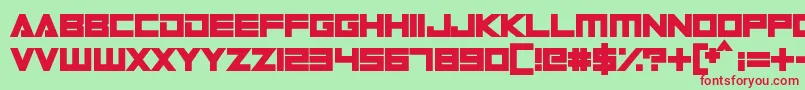 Digital Dare Font – Red Fonts on Green Background