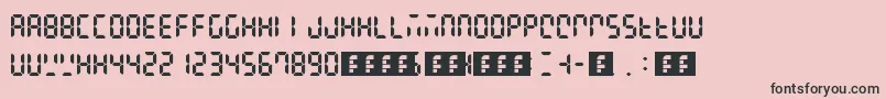 Digital Display Font – Black Fonts on Pink Background