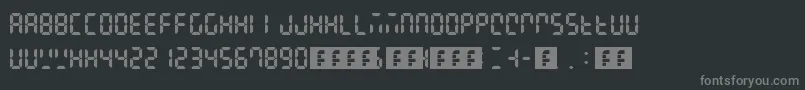 Шрифт Digital Display – серые шрифты на чёрном фоне