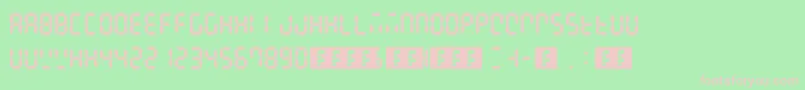 Digital Display Font – Pink Fonts on Green Background