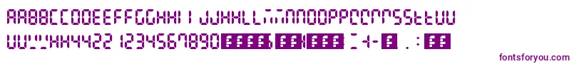 fuente Digital Display – Fuentes Moradas Sobre Fondo Blanco