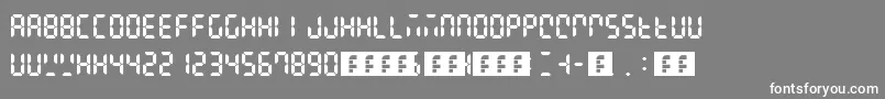 Шрифт Digital Display – белые шрифты на сером фоне